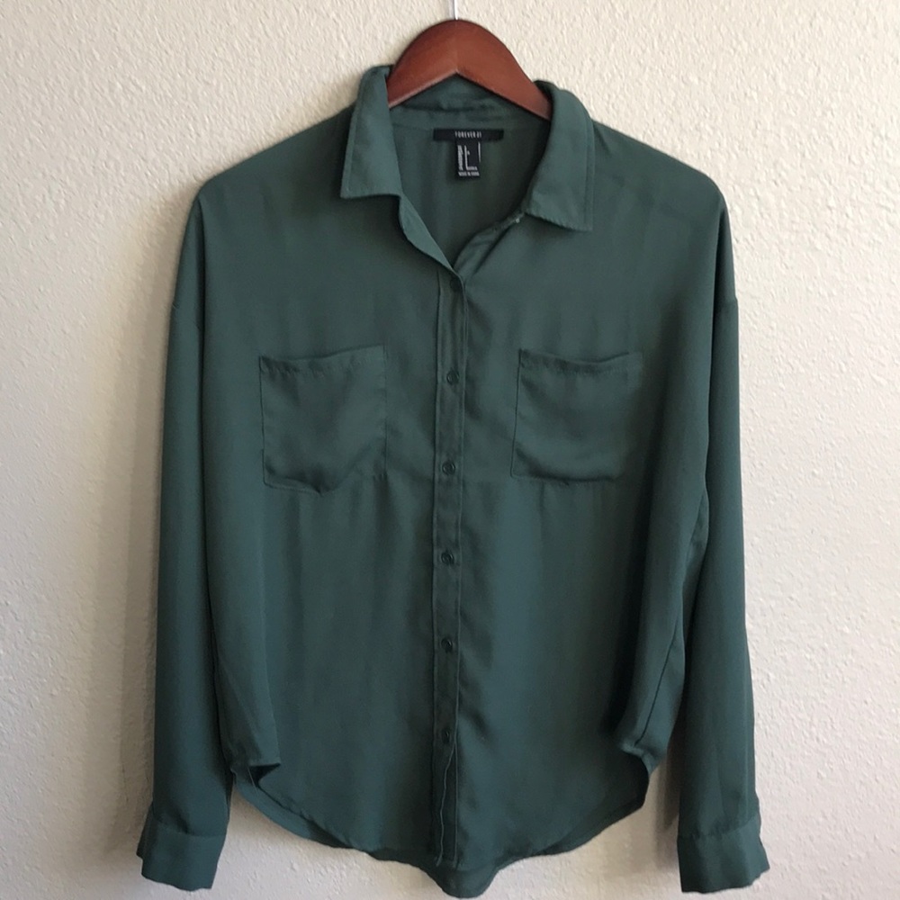 Forever 21 Button Down Blouse